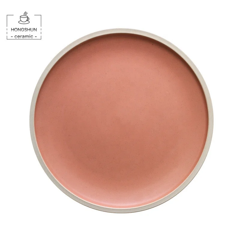 
Custom Ceramic Breakfast Plate Nordic Creative Simple Steak Plate Home Dish Plate 