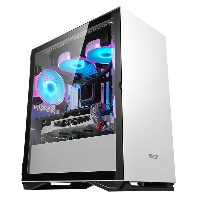 Корпус для настольного компьютера Aigo DLM22, габинетовый игровой мини-корпус из закаленного стекла с водяным охлаждением matx/itx