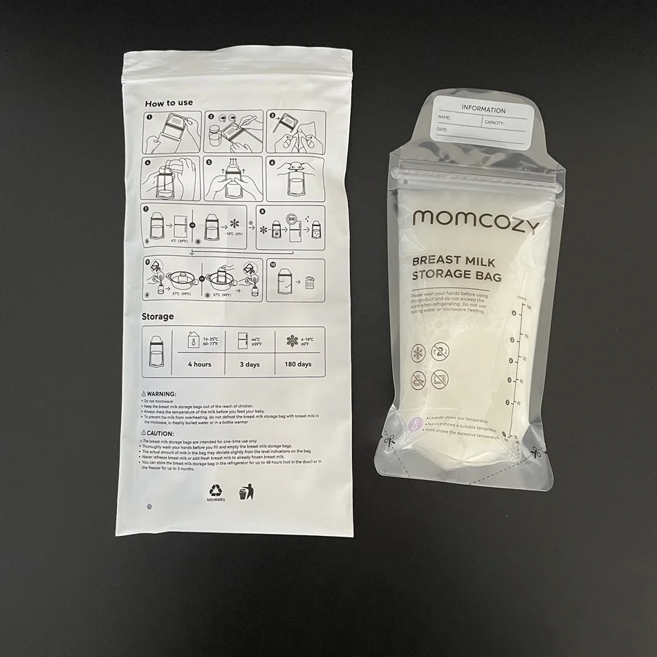 Customized LOGO 250ML Milk Storage Bag Universal Breast Milk Bag In Spot ! Breast Milk Preservation Bag