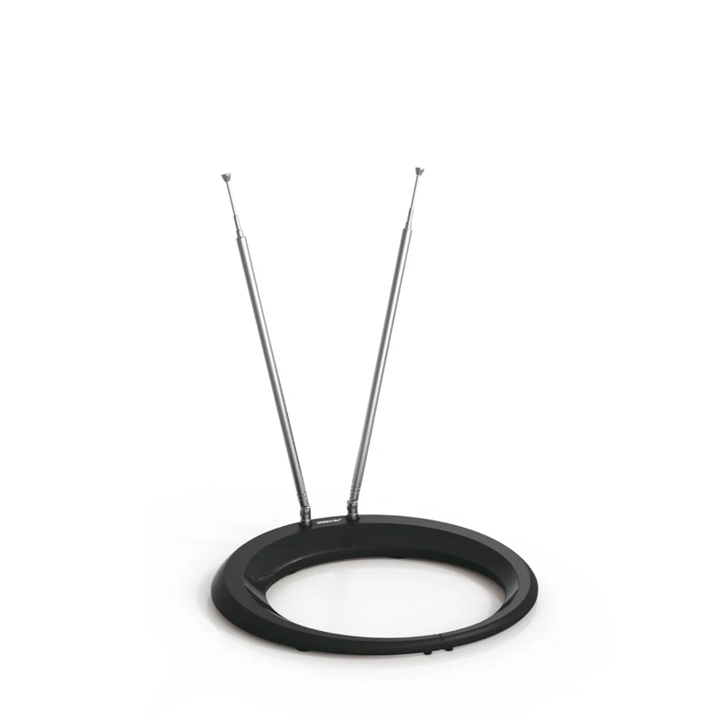 
GREENTEK Wall Mounted VHF UHF Metal Loop Basic HDTV Digital Indoor TV Antenna 