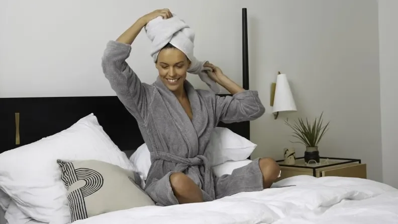 Free Modal Robe King of Bathrobes Premium Quality cotton spa bathrobe Terry Towelling Bathrobe