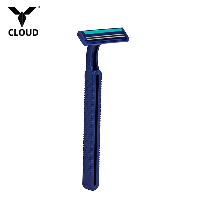 disposable double edge shaving  safty razor personalized custom handle face male twin blade plastic