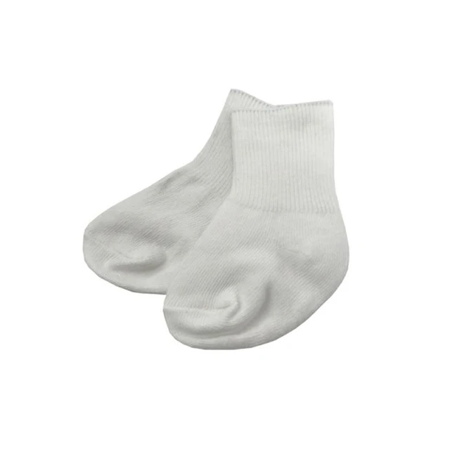 Premium Nonslip 100% Pure Cotton Baby Socks Wholesale Cotton White Color Baby Socks Made in Korea