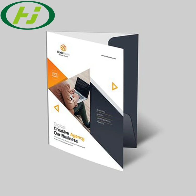 Пользовательская печать формата A4 бумага для документов папки для презентаций карманная офисная деловая картонная папка для файлов