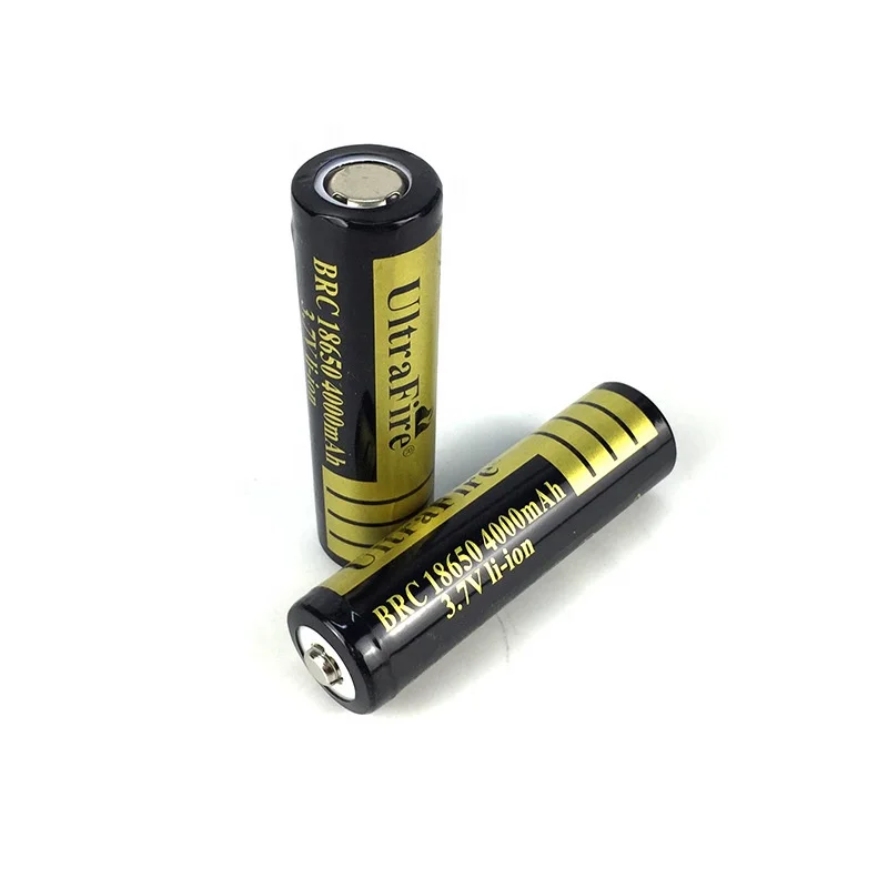 UF Black Gold 4000mAh 18650 Lithium Battery Toy Small Fan Power Flashlight Power Tool Battery Pack Flat Head
