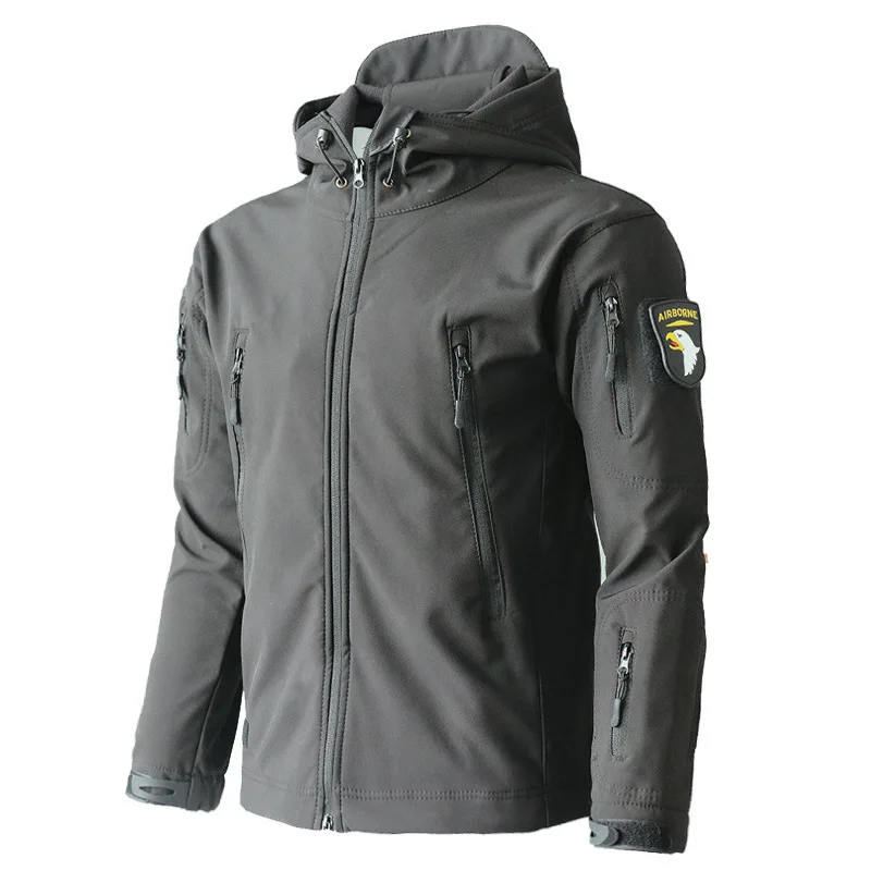  Autumn and winter plus plush thick camouflage clothing windproof waterproof men Ski