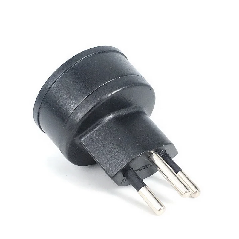 10A 250V 3 pin French Schuko to Swiss Converter Plug Adapter EU to Switzerland Adaptor