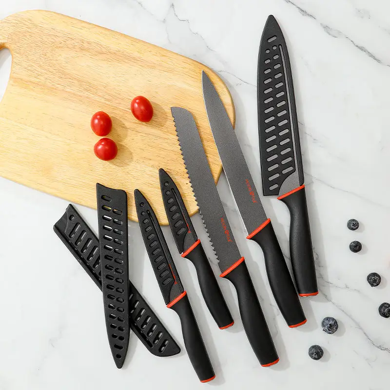 5 Pcs Kitchen Knife Set Professional Chef Knives Damascus Pattern Stainless Steel Cooking Knife