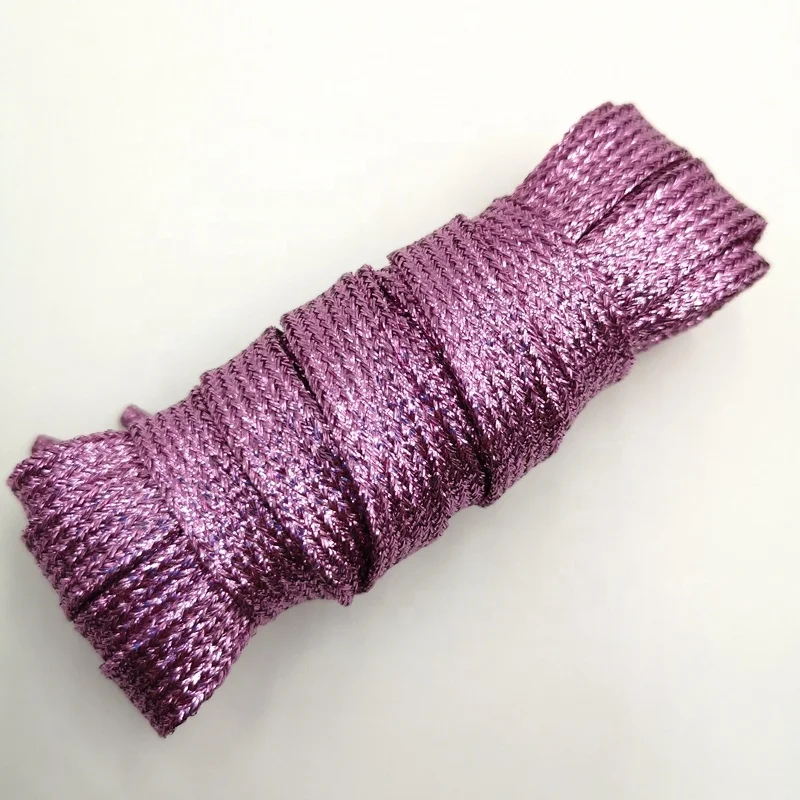 Glowing in the light silver metallic gold glitter shoe laces