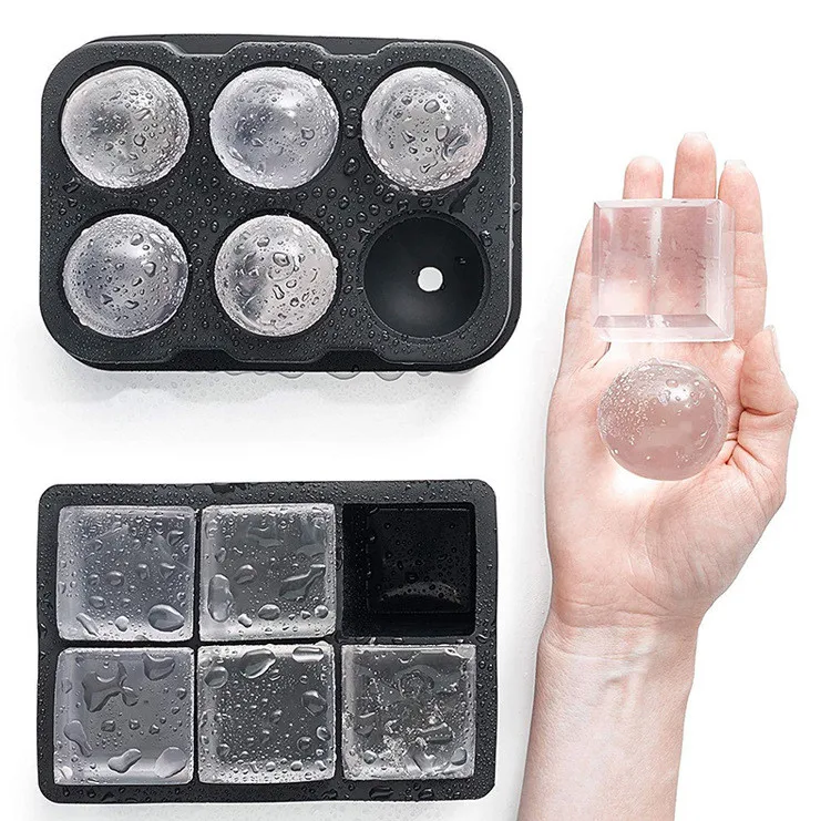 Silicone Factory Outlet silicone ice cubes accessories cocktail whiskey bap free silicone mould cubes round cube molds