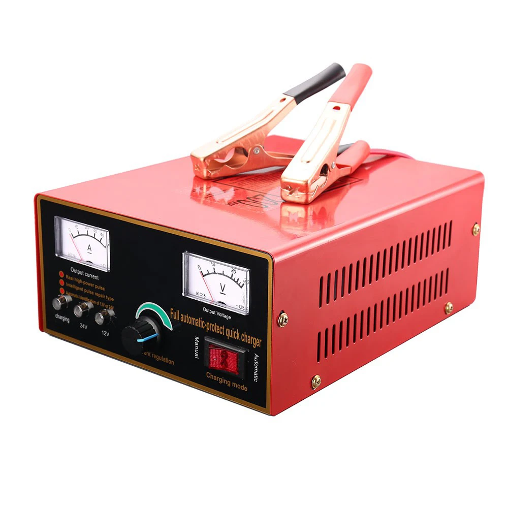 Monfara 12/24V Lead-acid Battery Charger 600W High Power Smart Automatic Fast Charging Car Battery Charger