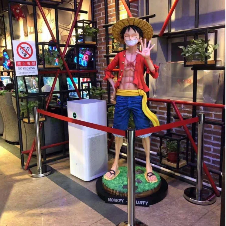 Popular New Design Sitting Luffy Staute One Piece Figure Life Size Luffy Statue Resin Luffy Statue For Collection