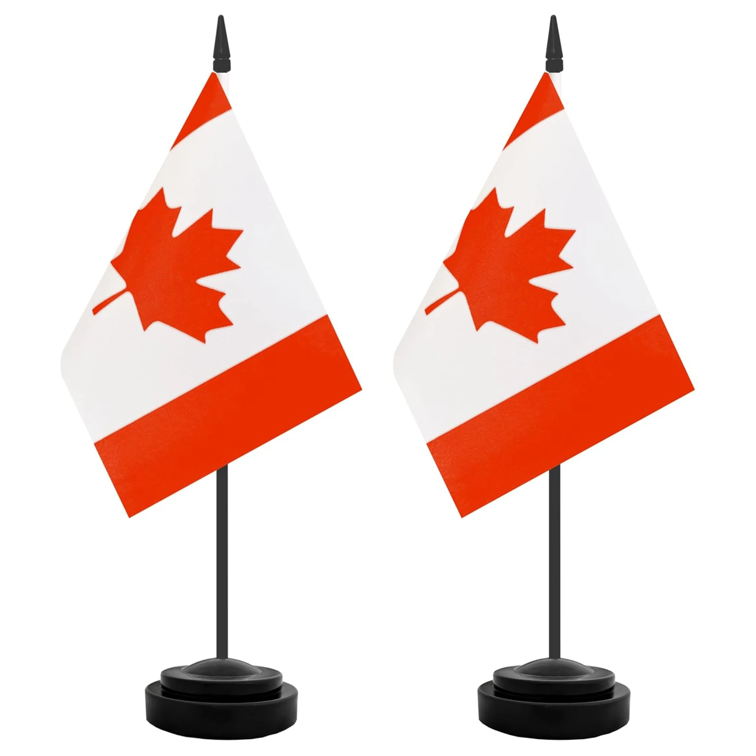 Low price wholesale custom 14*21 cm Canadian table flag with flag pole custom Canada table flag