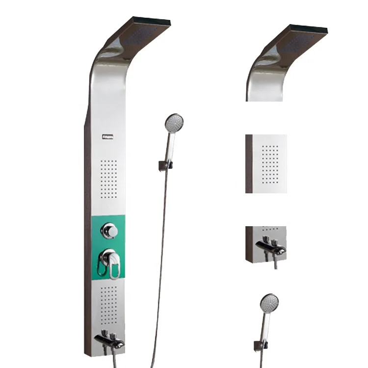 Shower Panel Tower System ss Multi-Function Massage System Adjustable sliding pole shower column with 3-Function