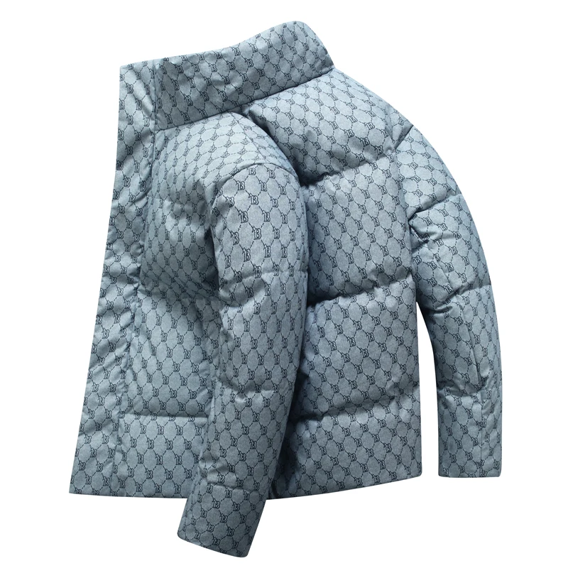 Wholesale Men New Patchwork Color Block Full zipper Outdoor Down Jacket Fashion Tracksuit Coat Men Hip Hop bomber Jacket