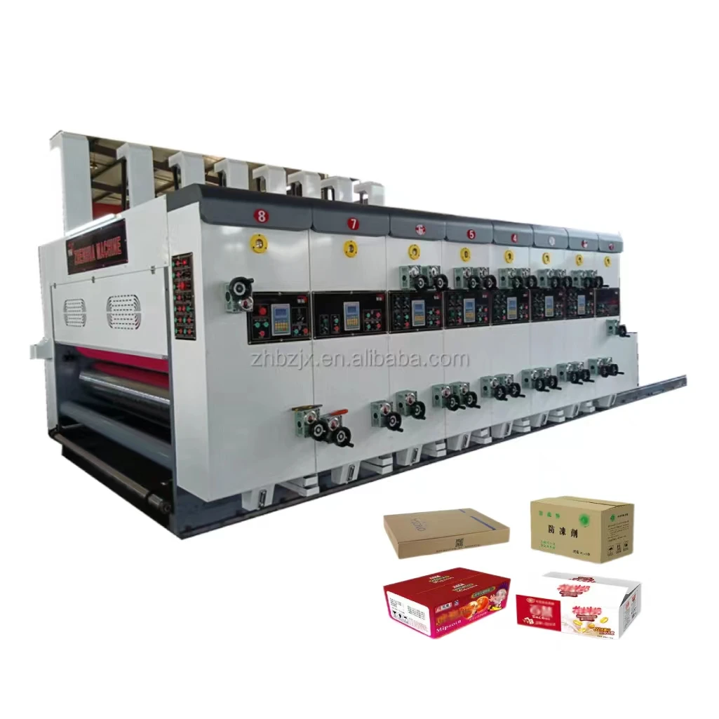 YSF-D Auto Corrugated Cardboard Box Printing Slotting Die Cutting Machinery Flexo Printer Machine For Corrugated Cardboard
