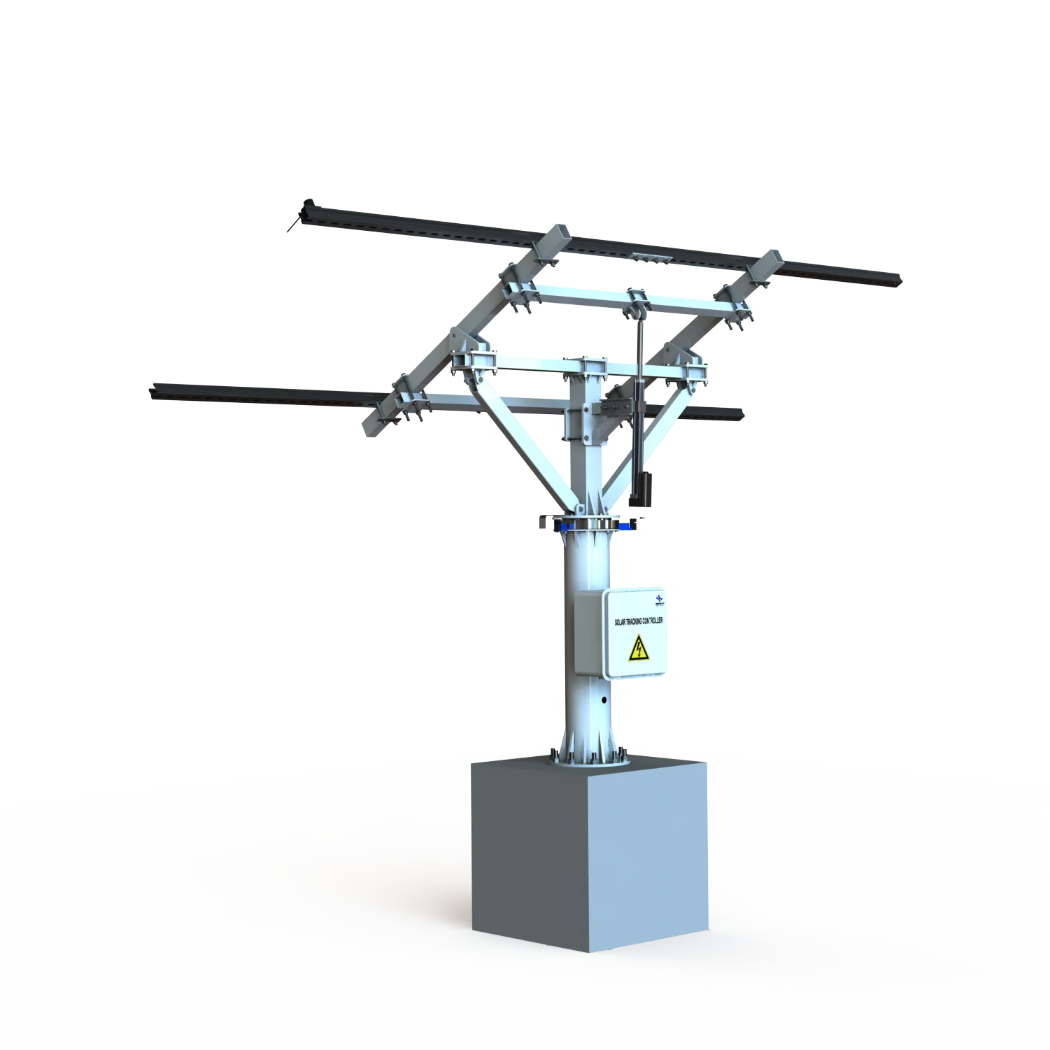 BOFU Mini Solar Tracker/Sun Tracker For 2PV Follow Sun By Light Sensor Waterproof With Slewing Bearing and Linear Actuator