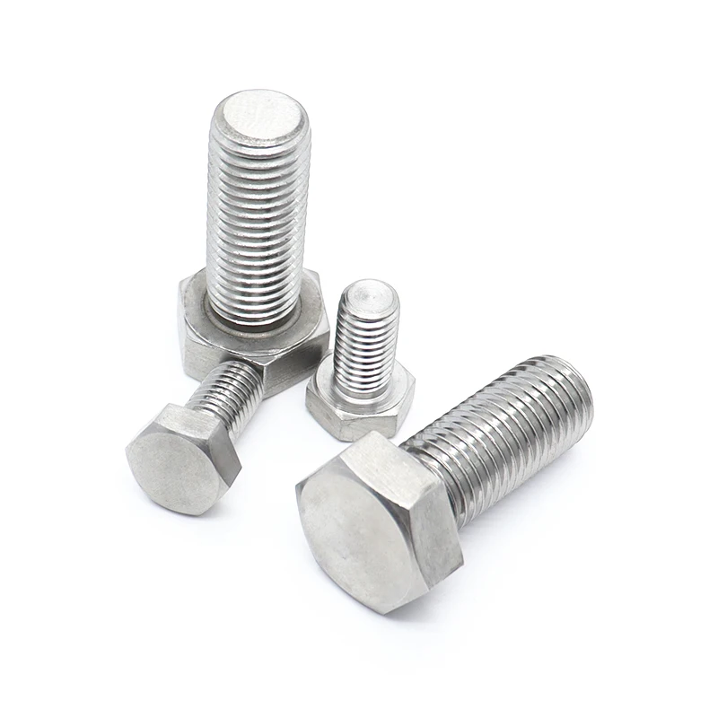 Stainless steel sus30408 hexagon head bolt DIN931 / DIN933, DIN933, GB / t5783, ISO4017, DIN EN ISO 4017 m4-m52