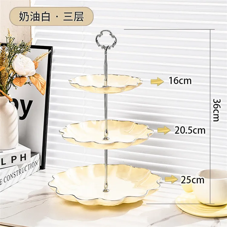 Nordic Modern 3 Tiers Cake Stand Dessert Food Display Rack Fruit Plate For Home Living Room Wedding Party Table Serving Decor