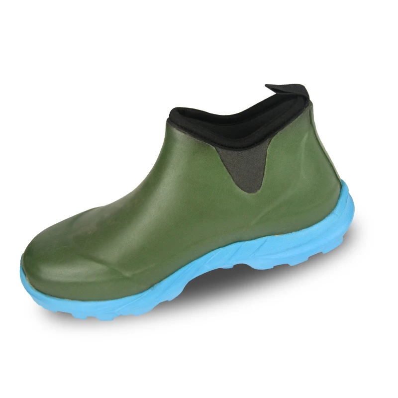 EVA Sole Waterproof Wellington Ankle Rubber Garden Shoes Chelsea Rain Boots for Ladies