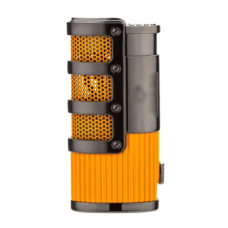 High Quality Luxury Mini Plastic Torch Lighter Custom Logo Jet Flame Cigarette Lighter for Camping Refillable Gas Torch