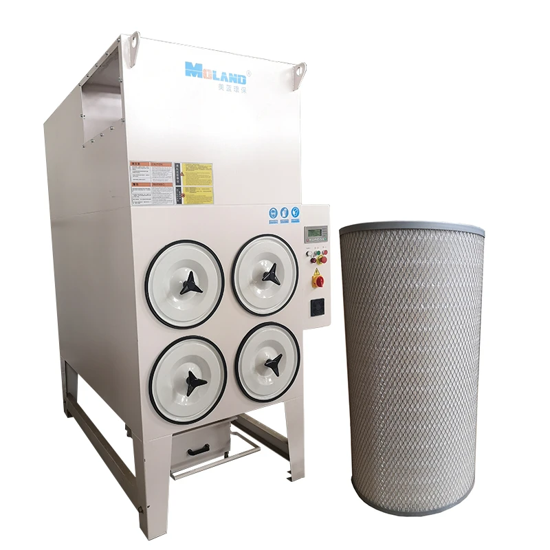 Moland Fume Extraction System With Filter Cartridge Pulse Jet Cleaning Industrial Dust Collector For Laser Cutting Fume