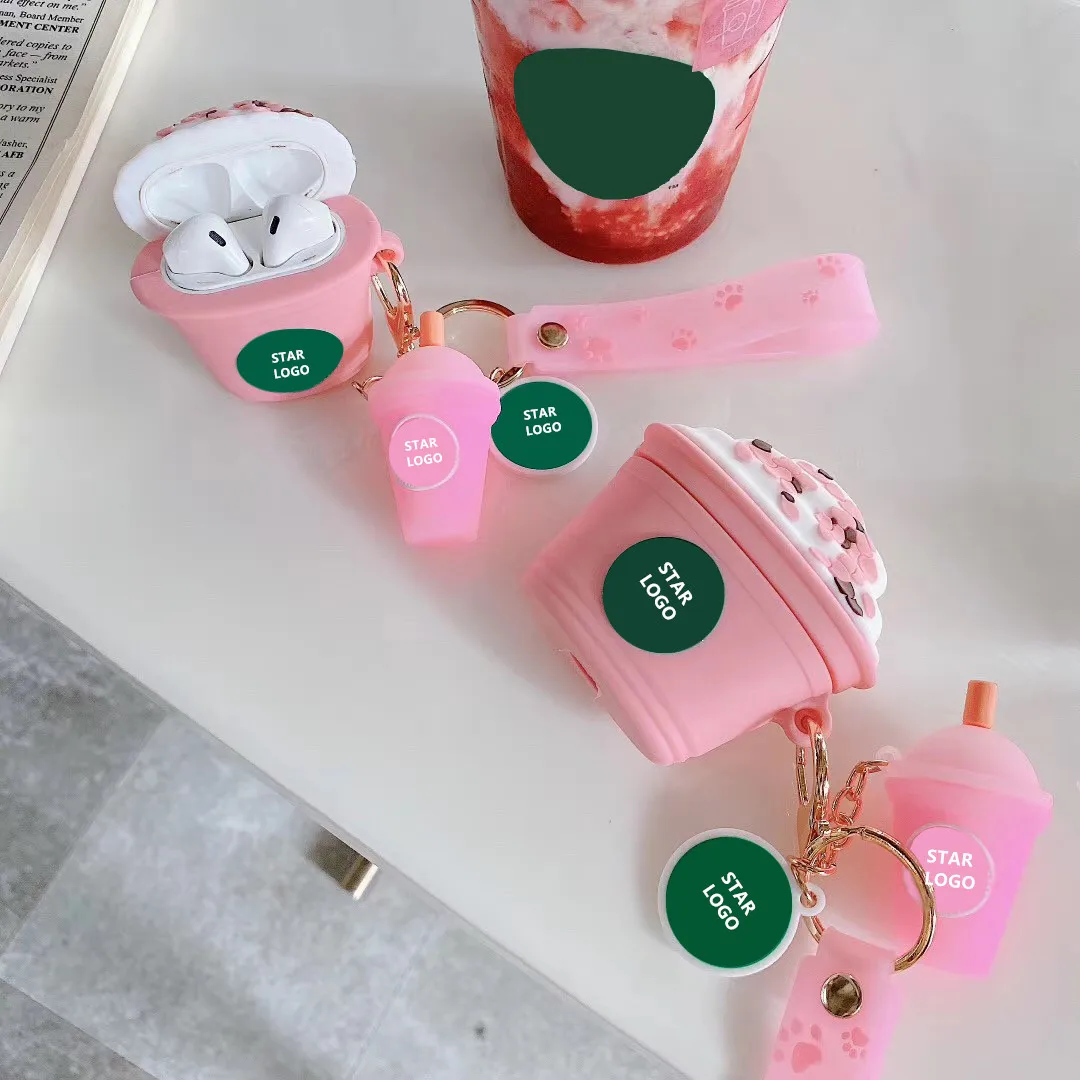  Новейшая модель; 3D мультфильм милый розовый Мороженое силиконовый защитный чехол для Apple Airpods 1/2 pro