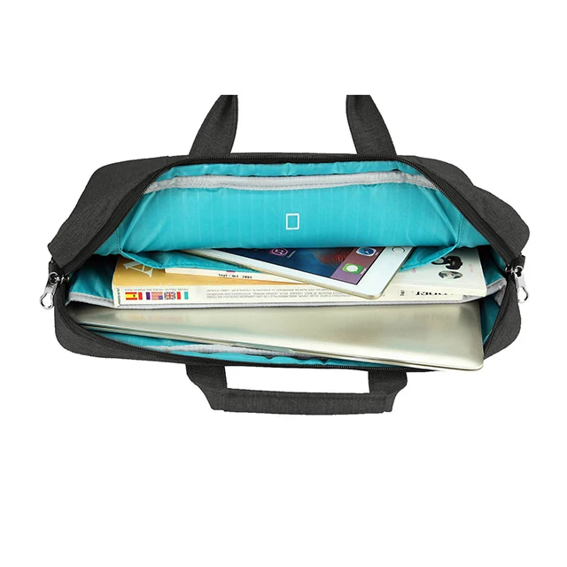 BSCI Custom Laptop Bag 15.6 Inch Briefcase Shoulder Messenger Bag Custom business logo laptop bag recycled crossbody briefcase