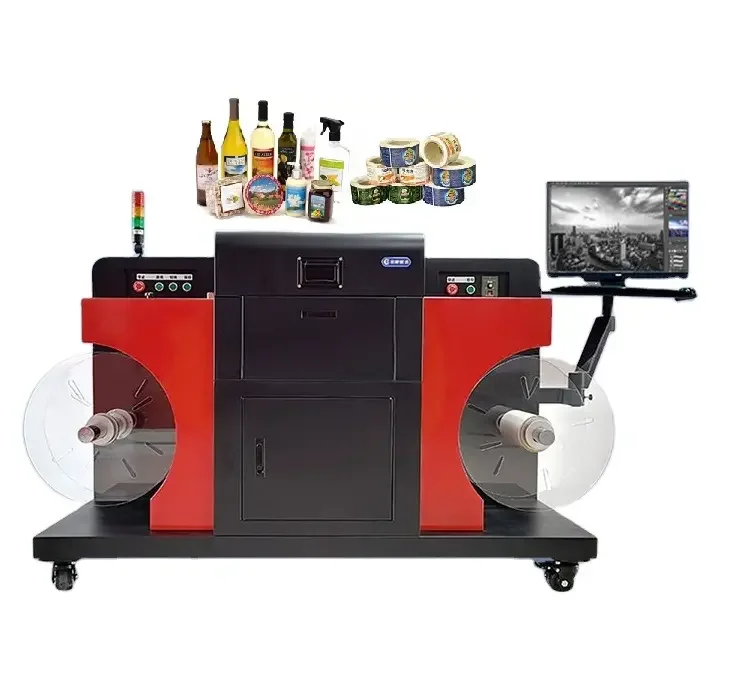 Automatic Roll To Roll CMYK Digital Label Printing Machine Paper Self Adhesive Sticker Printers Paper Label Printing Machine