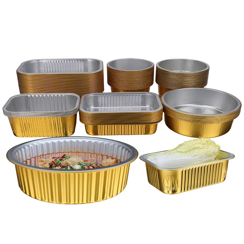 2024 Hot Sale Disposable Aluminum Foil Containers Baking Trays Dishes & Pans
