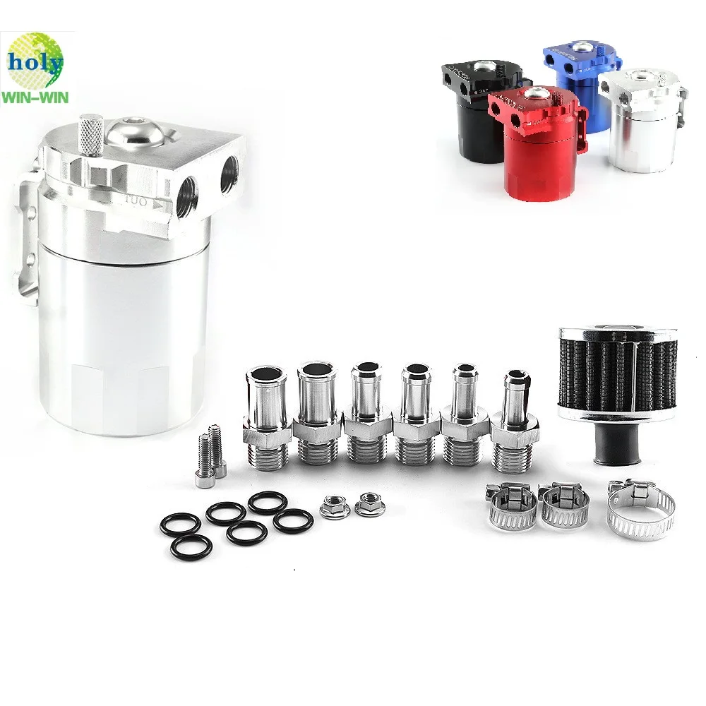 High Quality Aluminium Racing Oil Catch Tank/ Air Oil Separator Breather Filter Can Anodizing Multicolored Auto Parts OEM/ODM