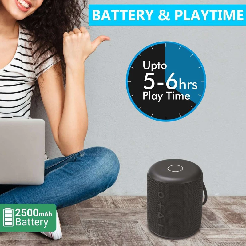 Dropshipping 2021 Portable BT Tws Super Bass Wireless Round Small Speakers