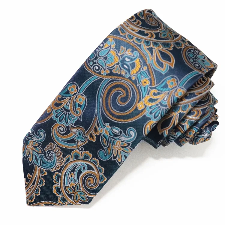Custom necktie Manufacturer 2024 fashion patterned silk tie for men woven jacquard mens tie for retro elegance