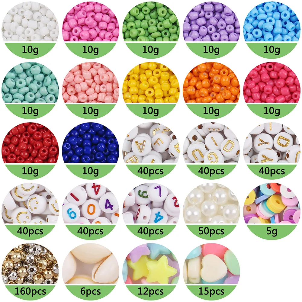 Colorful cartoon multi-purpose jewelry set DIY bracelet making crafts