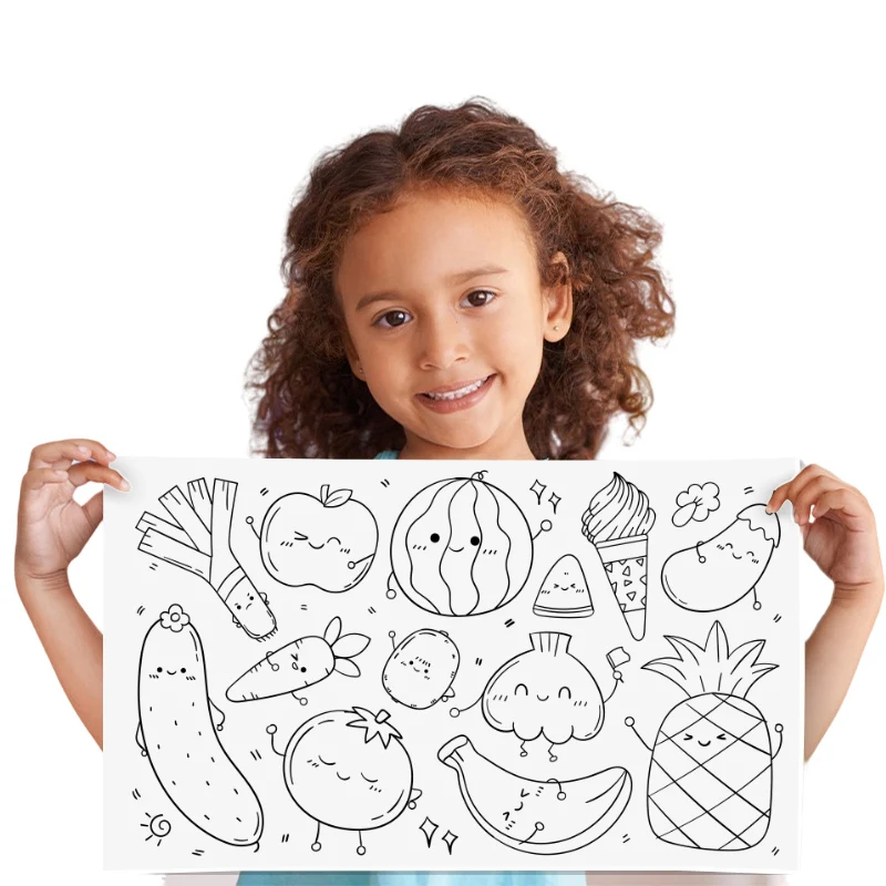 OEM Giant Re-stick Roll 300cm Sticky Wall Coloring Poster Drawing Painting Paper For Kids Toddlers