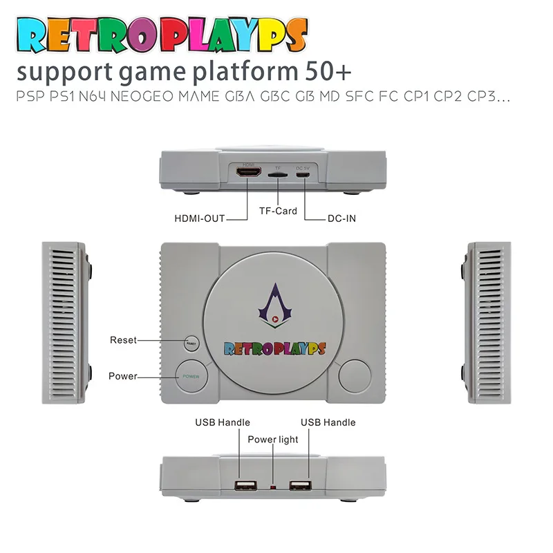 New Arrival Powkiddy D88 Video Game Emulator For Cps/ps1/n64/mame/nds/dc/fc/sfc With 7000+ Arcade Games Family Player