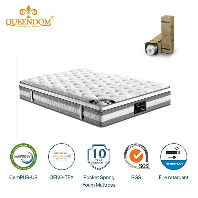 Hypo-allergenic King Size Bed Spring Memory Foam Double Pocket Spring Sleeping Well Twin Single Mattress
