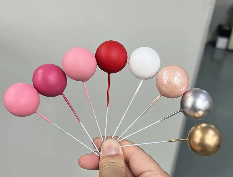 Wholesale Colour 5pcs 2cm~4cm Foam Balls for Cake Decorating Faux Ball Decoration