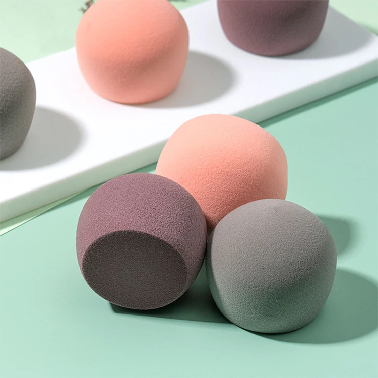 2024 New Style Grey Pink Professional Cute Peach Bun Shape Latex Free Marshmallow Makeup Blender Beauty Egg Cosmetics Sponge