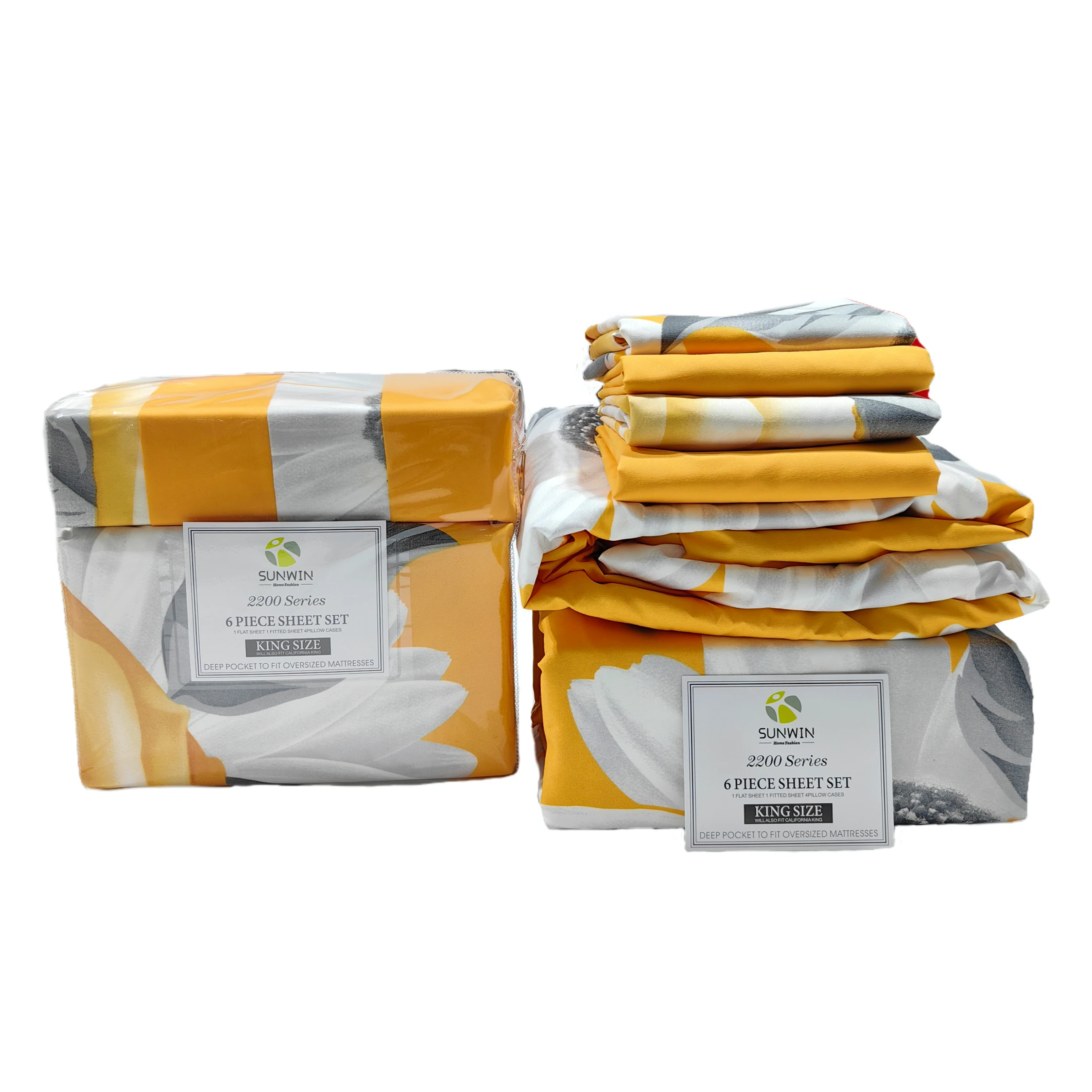 Top One 6Pieces Bed Sheet New Design Sheet & Pillowcase Sets Soft Pillowcase Sets For Hotel