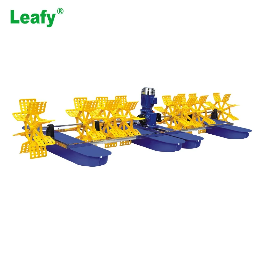 fish pond aerator  water leafy paddle wheel aerator machine