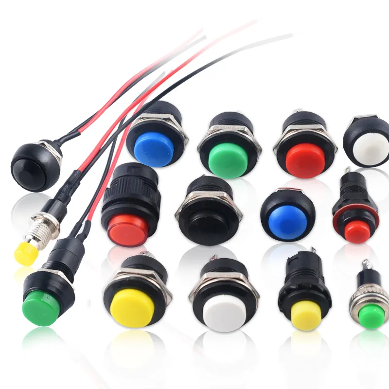 Hot selling Momentary locking plastic button switch, self-locking button switch