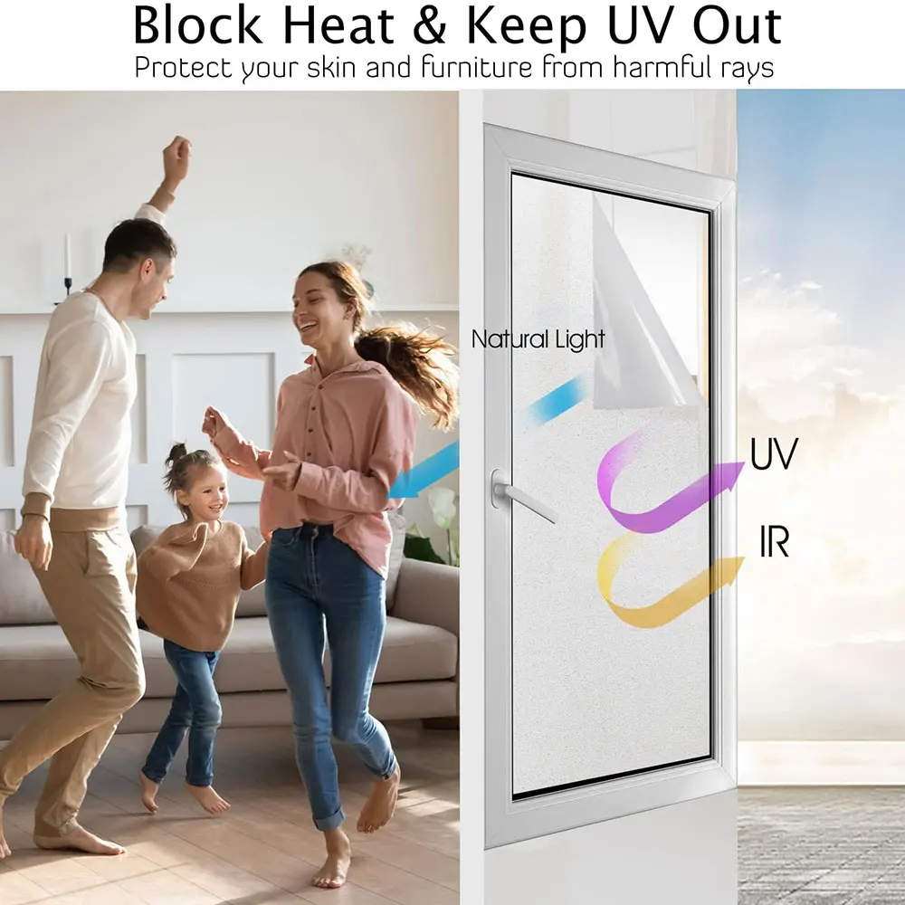 High quality strong glue white matte window film decoration white frosted film privacy protect opaque glass window building film