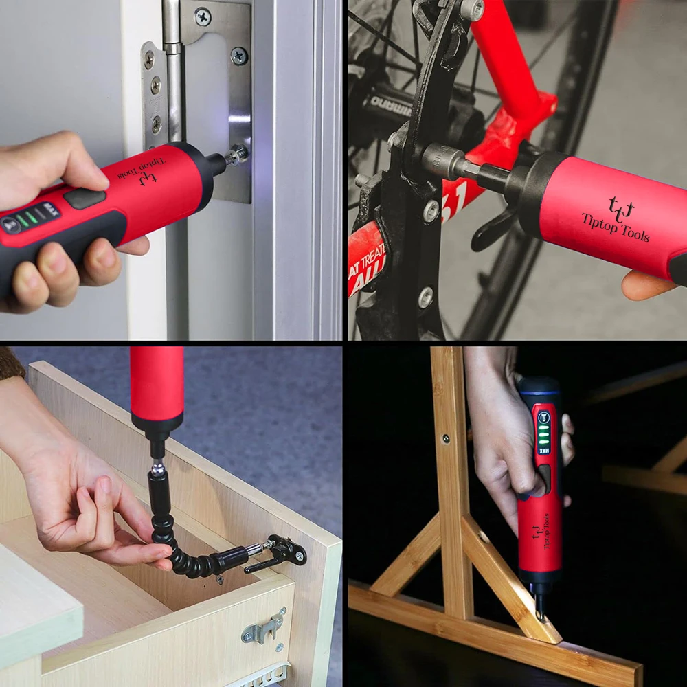 4V Lithium Battery Powered Cordless Electric Screwdriver Drill 5Nm Variable Speed Type C USB Charging Port Power Screw Drivers