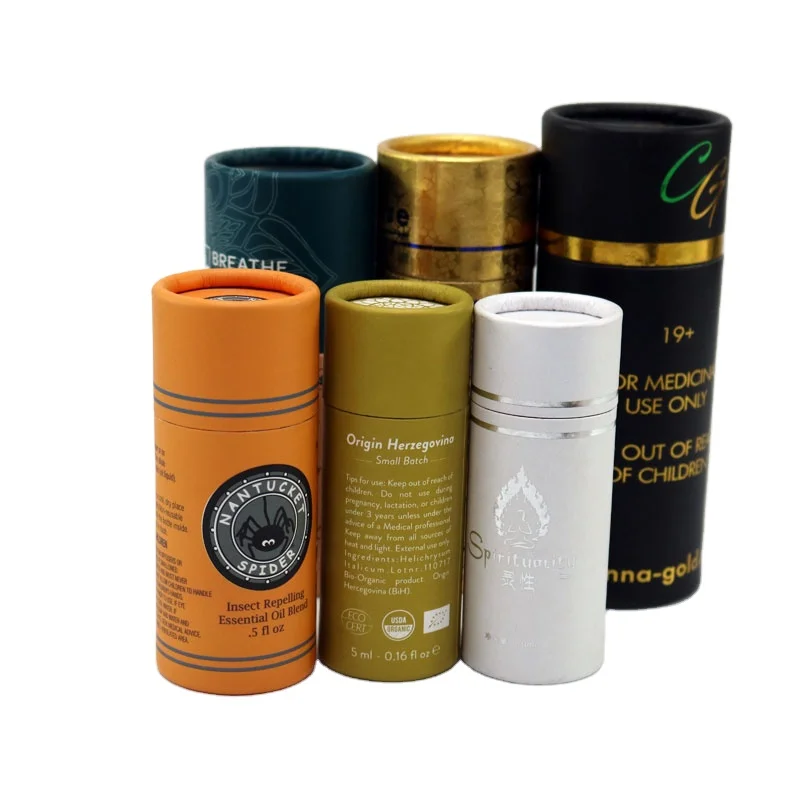 Wholesale Custom Fancy Logo Printed Kraft Paper Tube Paper Tube Packaging
