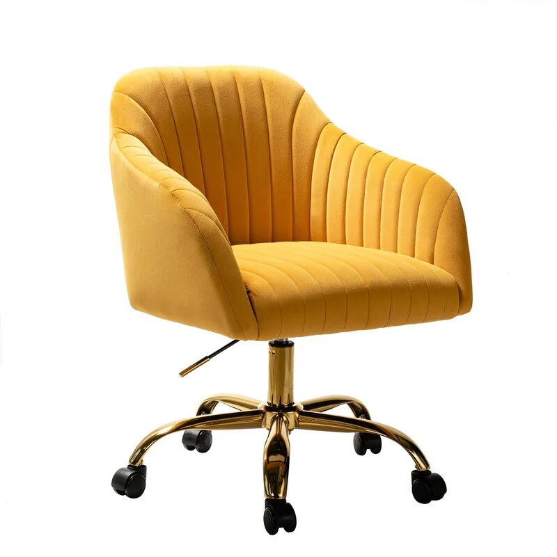 Home Office Ergonomic Comfortable Velvet Desk Chair with Upholstered Task Chair