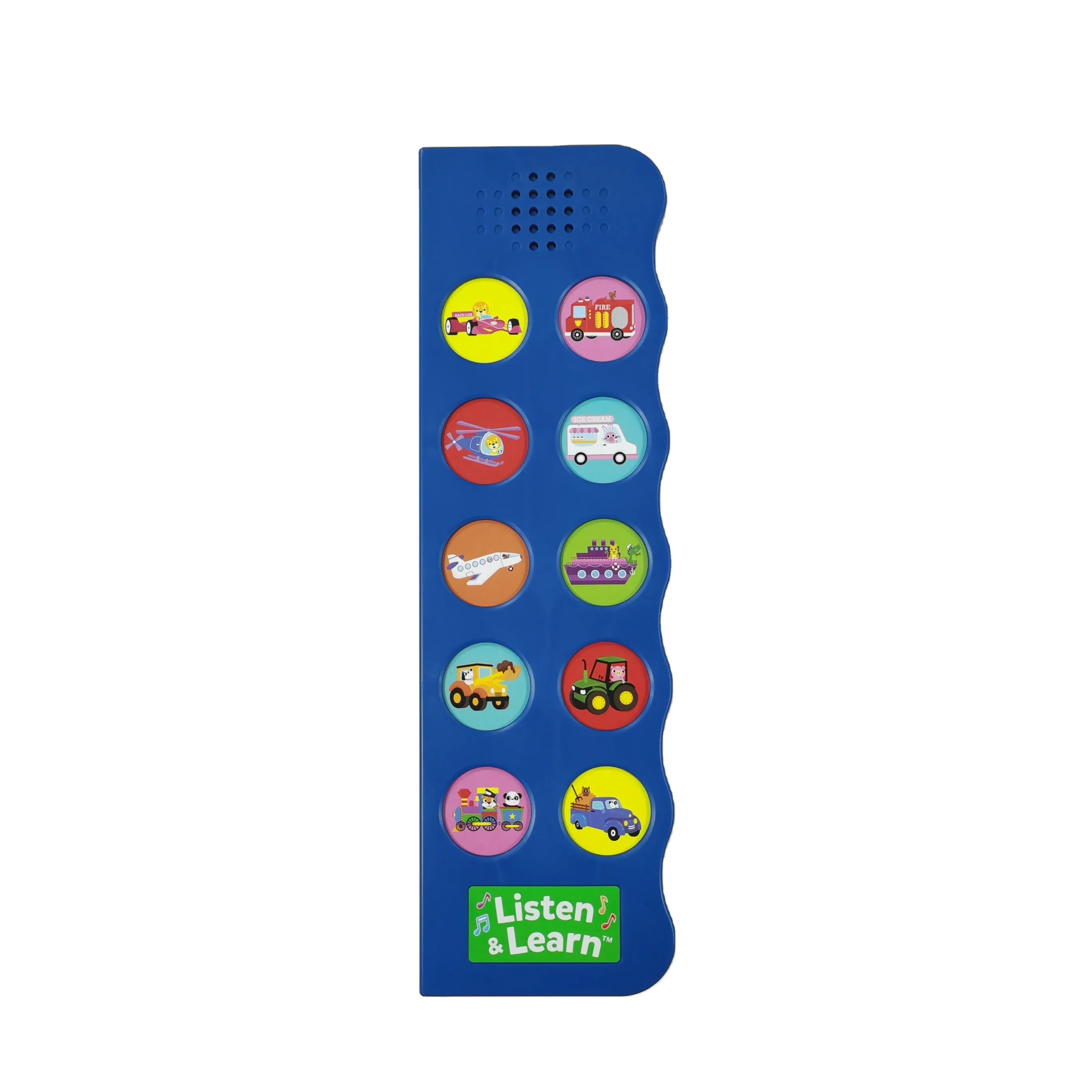 Factory Customize Vehicle Voice Book 10 Press Button Children Book With Sound child sound book  for children