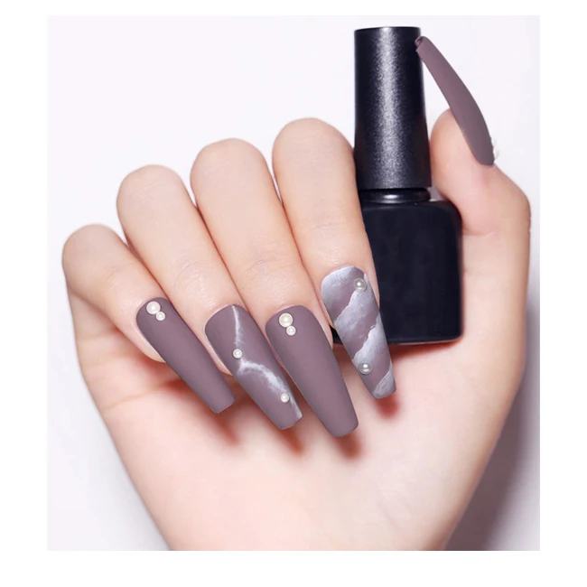 Professional Morandy Gray Color Soak Off Easily Nail Gel Polish Almost Odorless Organic Vegan UV Gel