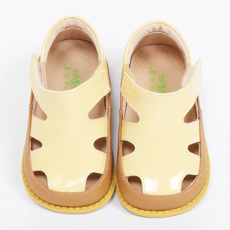 TipsieToes Manufacturer Stock Low Price Real Leather  Soft Stylish School Casual Flat Sandal For Little Boy Girl Kids Teen 2022