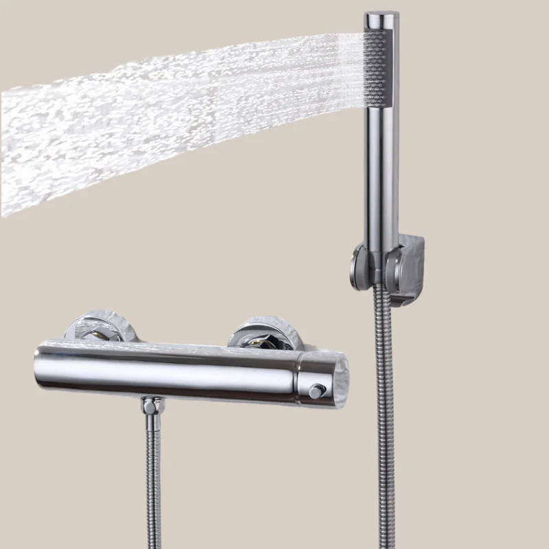 MUXIN  Hot Cold Shower Set Brass System Shower SPA Wall Mount Full Kit Faucet multi function shower set